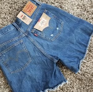 LEVI'S 501 Mid Thigh Cutoff Shorts